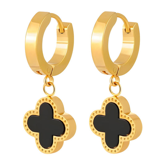 18K gold plated Stainless steel earrings, Intensity