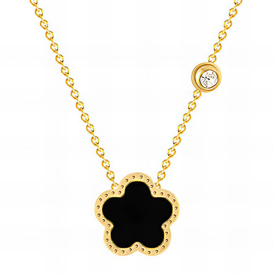 18K gold plated Stainless steel  Flower necklace, Intensity