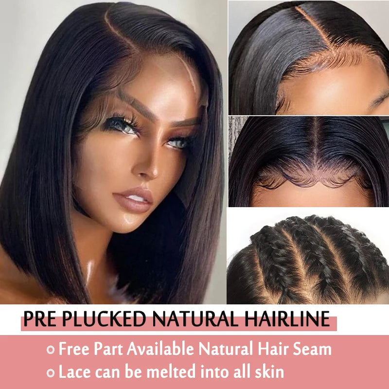 Straight Short Bob Wigs Human Hair