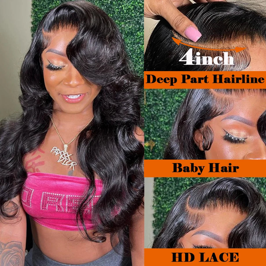 Wear and Go Glueless Lace Wig Human Hair Body Wave Pre Cut Human Hair Wigs