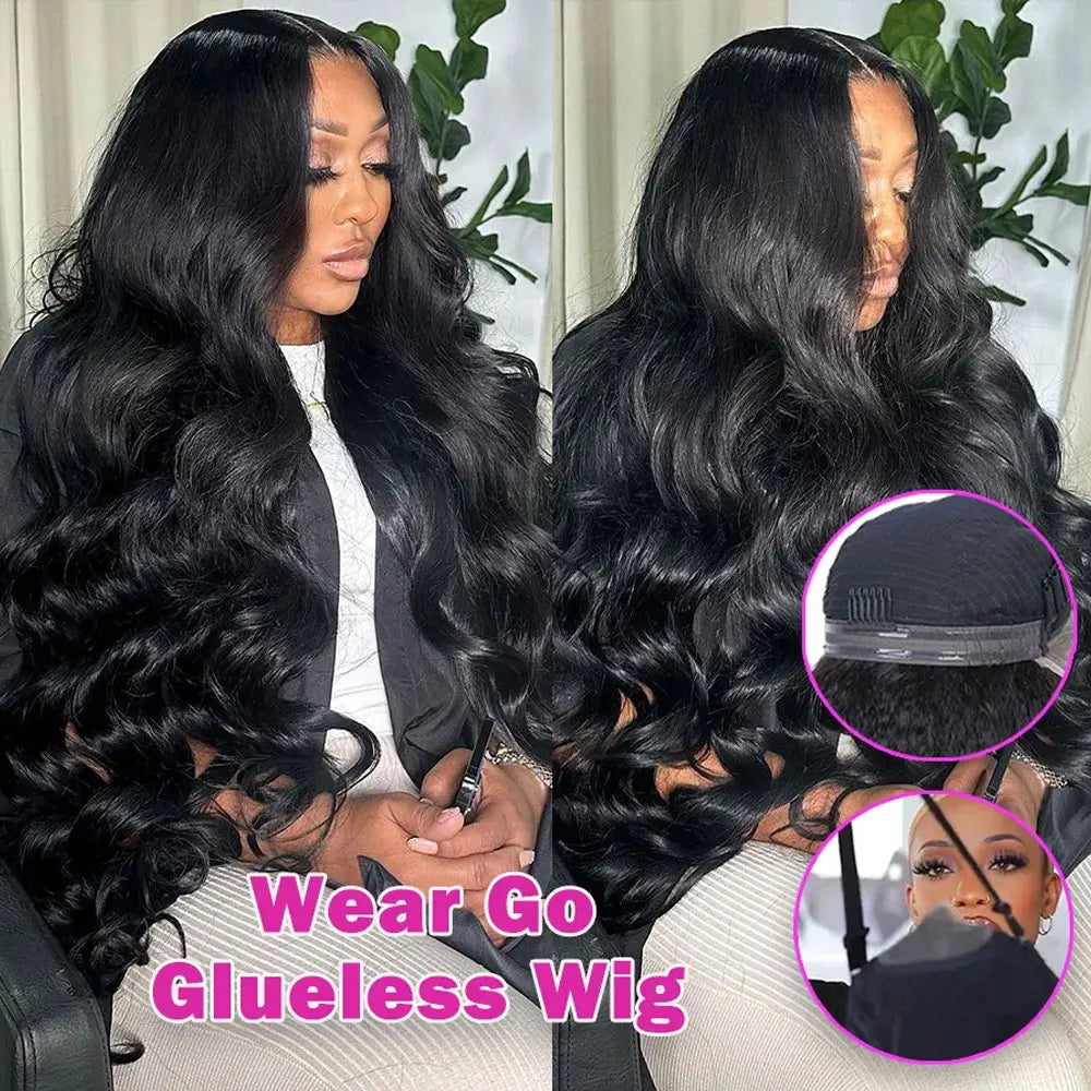 Wear and Go Glueless Lace Wig Human Hair Body Wave Pre Cut Human Hair Wigs