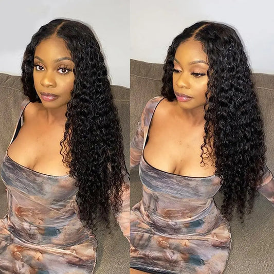 Deep Wave Glueless Wig Human Hair Ready To Wear PrePlucked