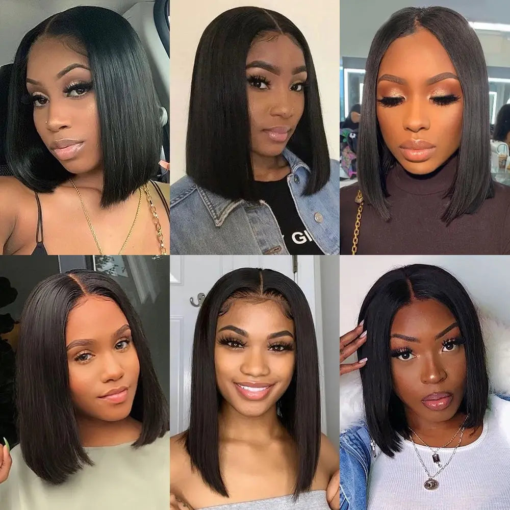 Straight Short Bob Wigs Human Hair