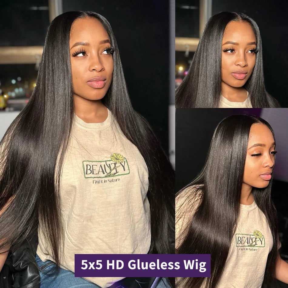 Glueless Wig 30 34 Inch Straight 13x4 13x6 HD Lace Frontal Wig Human Hair