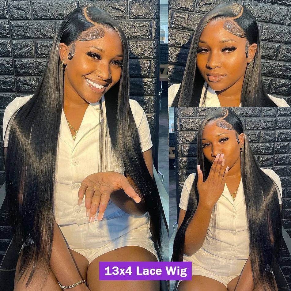 Straight Lace Front Wigs Human Hair 180% Density 13x4 13x6 HD Lace Frontal WigS