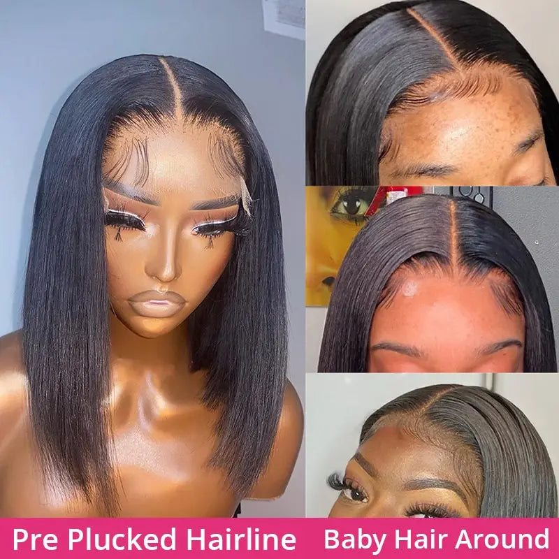 Straight Short Bob Wigs Human Hair